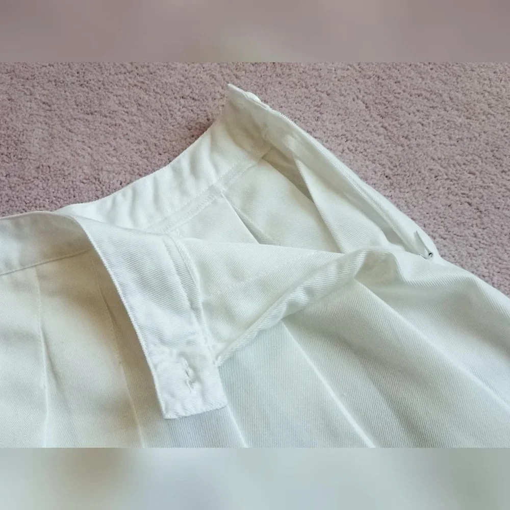 Striped Crochet Trim T-Shirt + White Pleated Mini Skirt Set - Picture 12 of 16